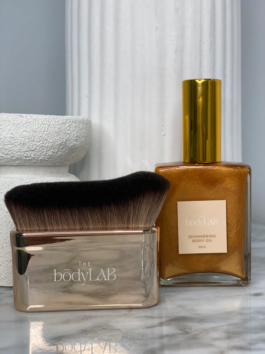 Shimmer Body Oil & Body Brush Duo - PRE ORDER DISPATCH 10TH DEC